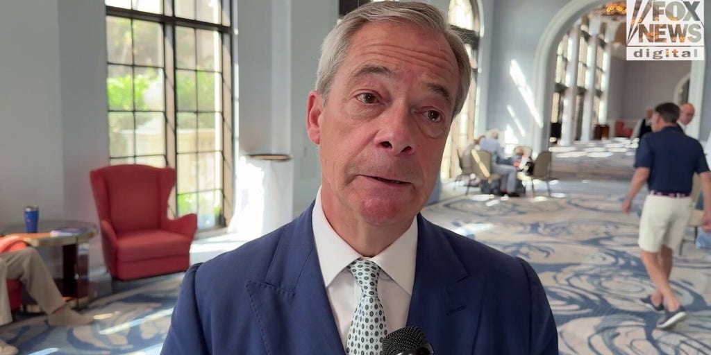 British opposition leader Nigel Farage jabs at Prime Minister Kier Starmer, says US-British relations are grim