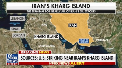US strikes near Iran's Kharg Island