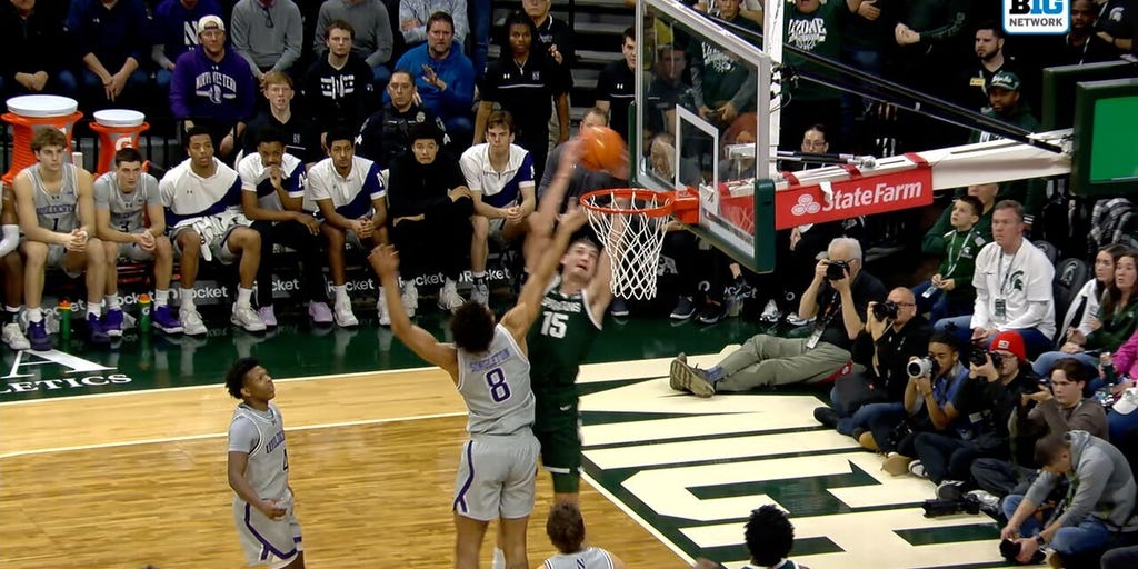 Fears Jr. finds Cooper for a tough alley-oop dunk, MSU extends lead over Northwestern