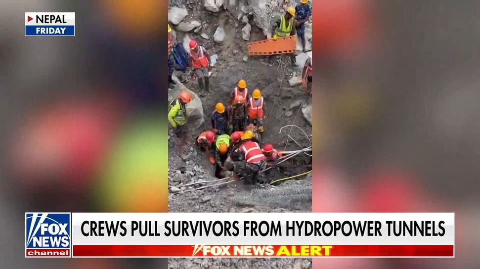 Rescue crews pull survivors from hydropower tunnels after deadly Nepal flood
