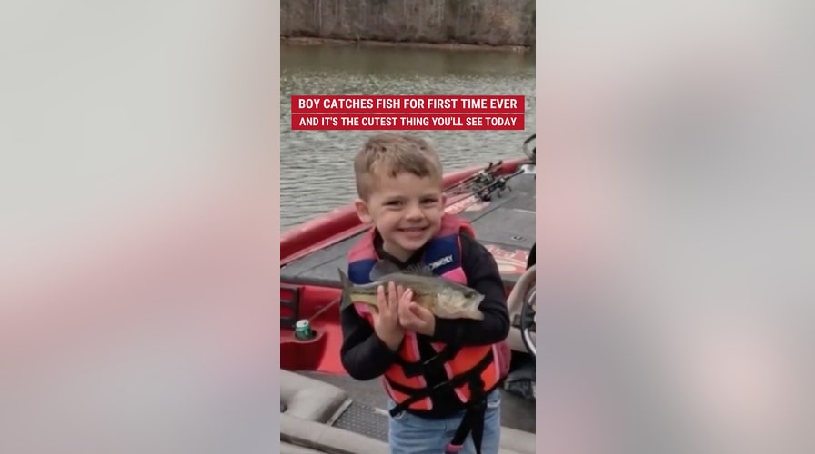 3-year-old boy catches fish for first time ever and it's the cutest thing you'll see all day 