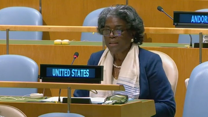 US Ambassador Linda Thomas-Greenfield gives remarks at UN General Assembly Informal Briefing on Burma