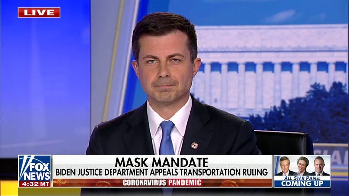 Bret Baier presses Buttigieg on Biden's lawsuit on mask mandate ruling