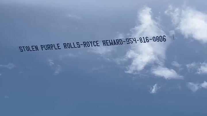 Florida man uses his own aerial banner company to track down stolen Rolls- Royce