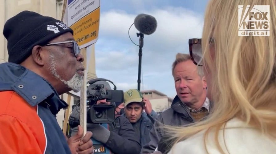 Mark McCloskey clashes with protesters outside Rittenhouse trial as jurors deliberate