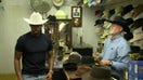 Lawrence Jones finds his perfect cowboy hat at the Texas State Fair