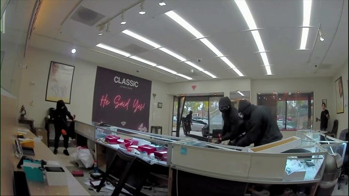 California smash-and-grab captured on video