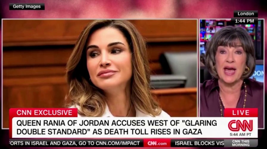 CNN's Amanpour says ‘rest of the world’ agrees with Queen of Jordan that there is one-sided support for Israel