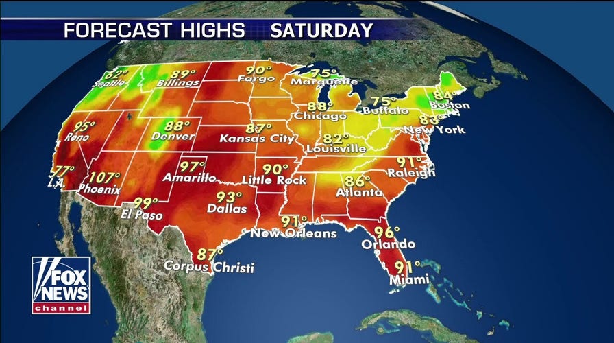 National forecast for Saturday, June 27