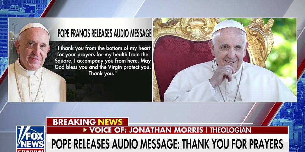 Pope Francis thanks supporters in audio message