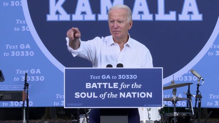 Biden campaigns in Georgia with one week to go before Election Day