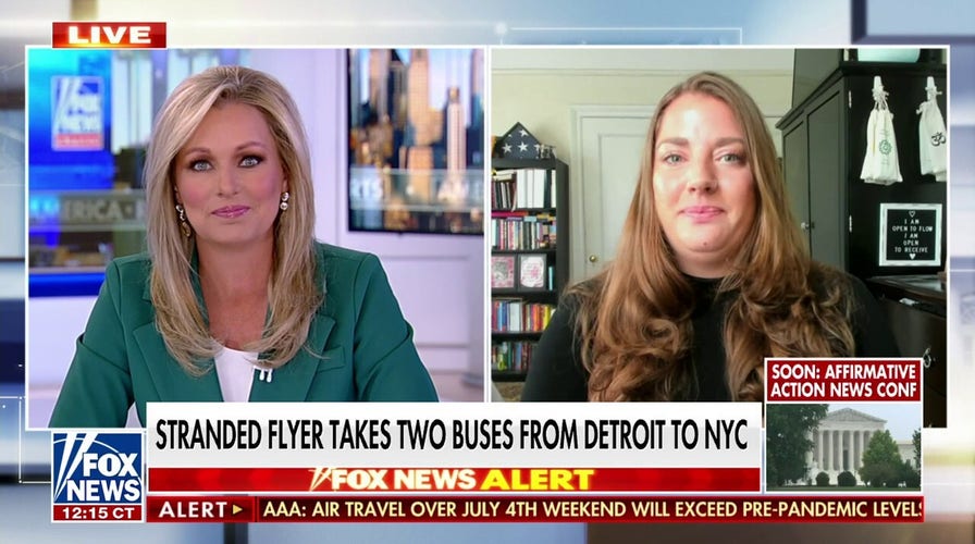 Stranded traveler takes buses from Detroit to NYC after flight disruptions