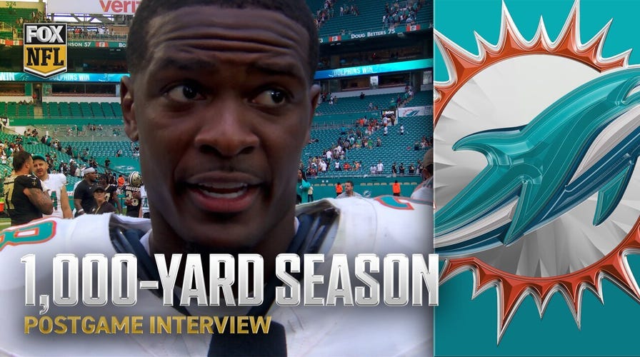 De’Von Achane BREAKS milestone with his archetypal  1,000-yard play   successful  the Dolphins’ triumph   implicit    the Saints