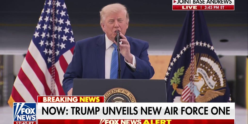 Trump unveils new Air Force One plane at Joint Base Andrews