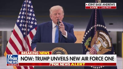 Trump unveils new Air Force One plane at Joint Base Andrews