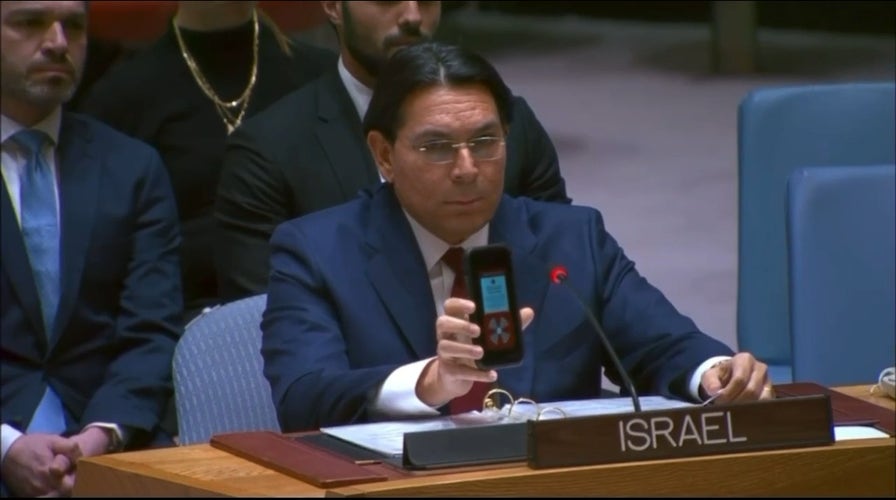 Israeli ambassador sounds rocket alarm during UN Security Council meeting