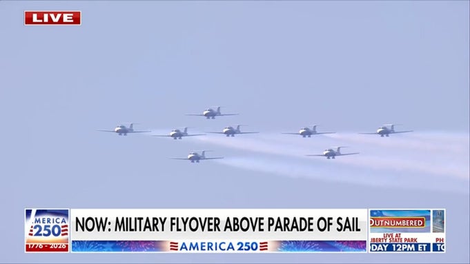 Military flyover, Parade of Sail mark America’s 250th birthday in New York City
