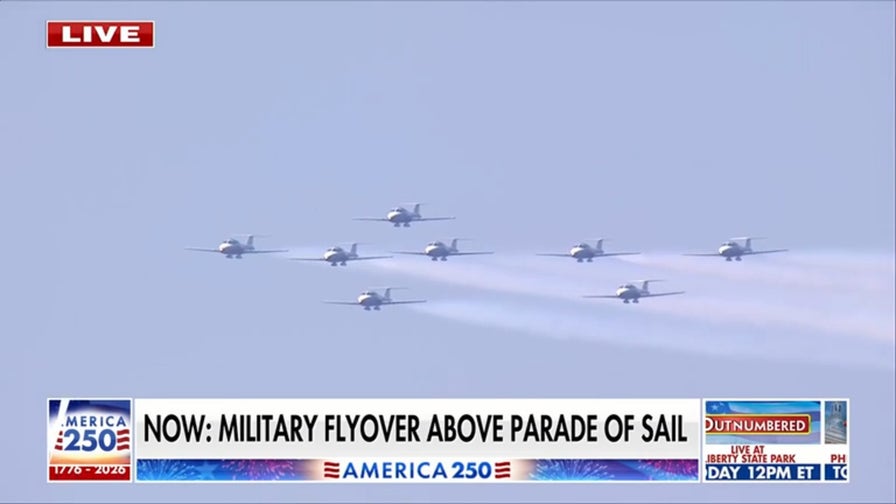 Military flyover, Parade of Sail mark America’s 250th birthday in New York City