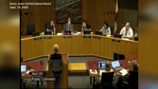 Woman strips to bikini to protest locker room policies at California school board