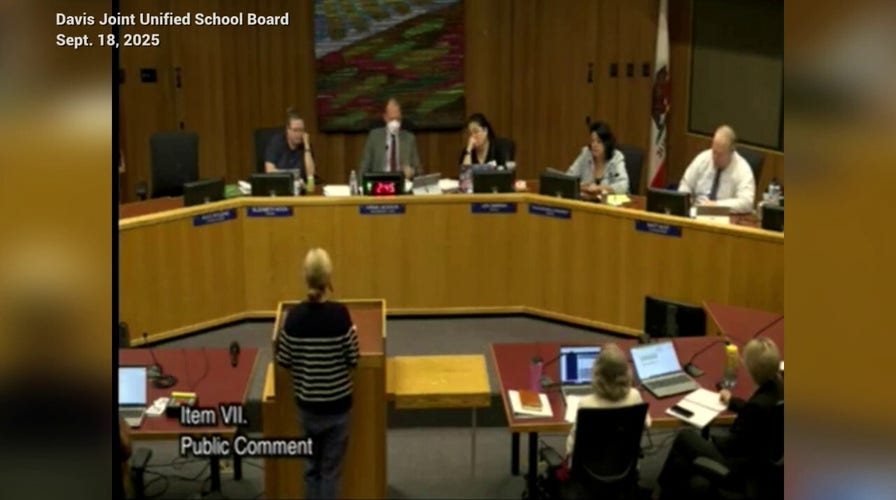 Woman strips to bikini to protest locker room policies at California school board