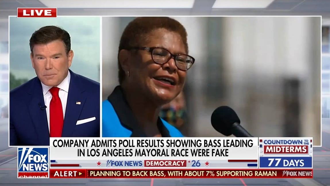 Bret Baier weighs in on fake polling in LA mayoral race
