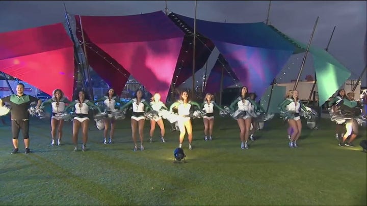 Philadelphia Eagles cheerleaders perform on 'Fox & Friends Weekend'