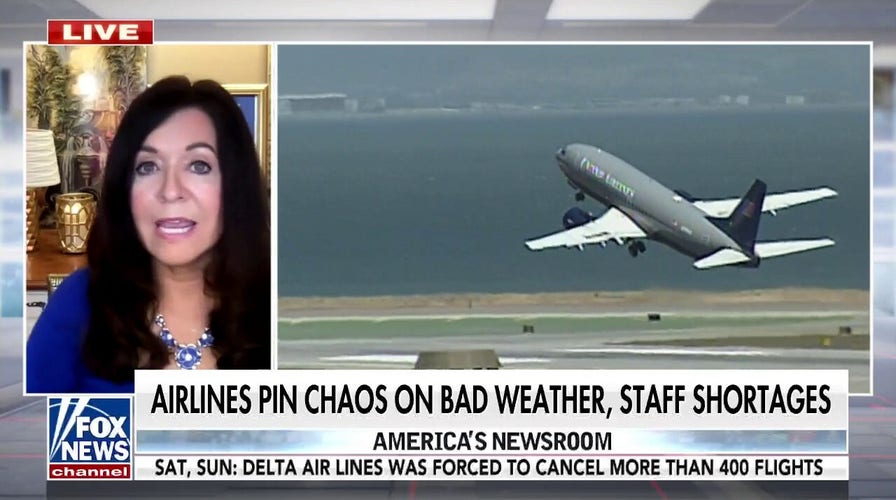 Airlines blame widespread flight cancellations on bad weather and staff shortages