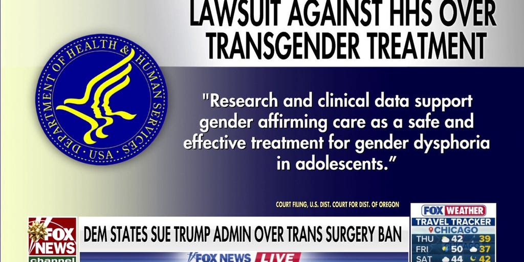 Democratic states file lawsuit against Trump administration over trans surgery ban