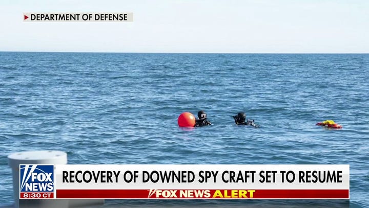 Spy craft recovery set to resume off South Carolina coast 