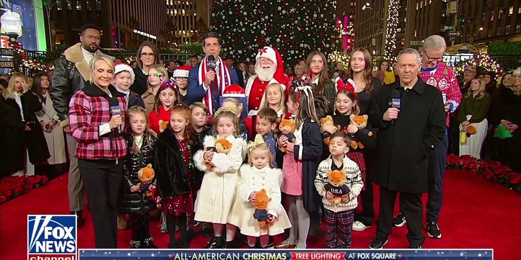 Santa and friends light All-American Christmas Tree at FOX Square