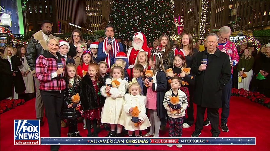 Santa and friends airy  All-American Christmas Tree astatine  FOX Square