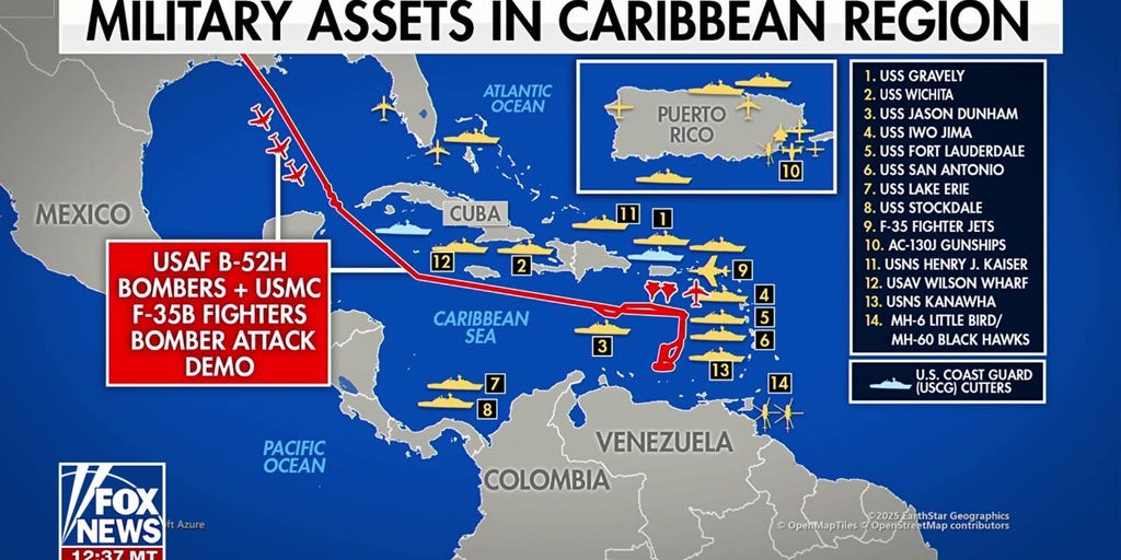 14% of US Navy fleet now operating in the Caribbean | Fox News Video
