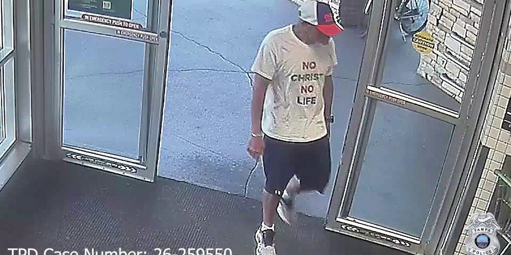 Police release video of Florida man in 'No Christ No Life' T-shirt allegedly assaulting woman