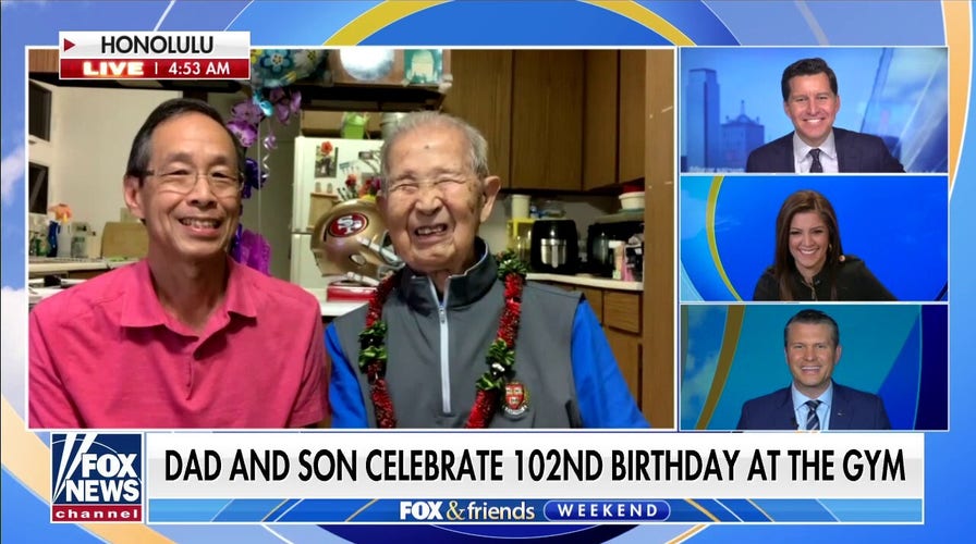 Fitness enthusiast celebrates 102nd birthday at the gym