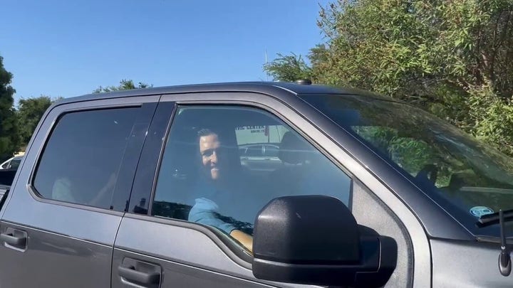 Uvalde native Matthew McConaughey and Rep. Tony Gonzales seen leaving Uvalde Civic Center 