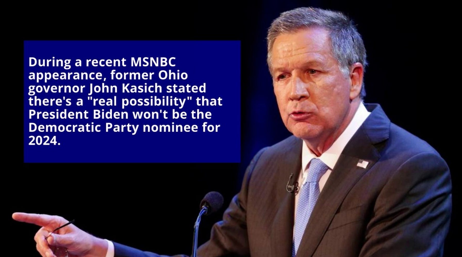 Kasich Stuns MSNBC Host with Candid Speculation on Biden's Presidential Nomination