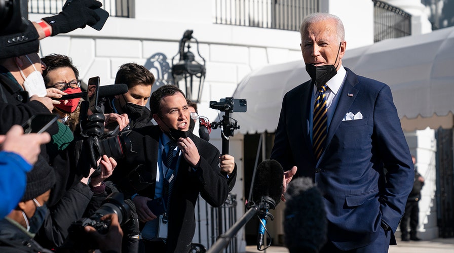 Montage: President Biden snapping at reporters