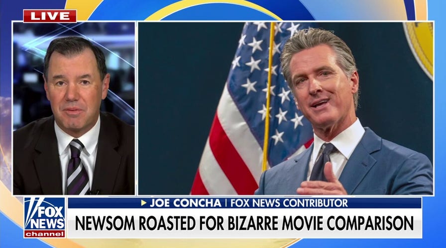 Gavin Newsom roasted for bizarre movie   quality  comparison