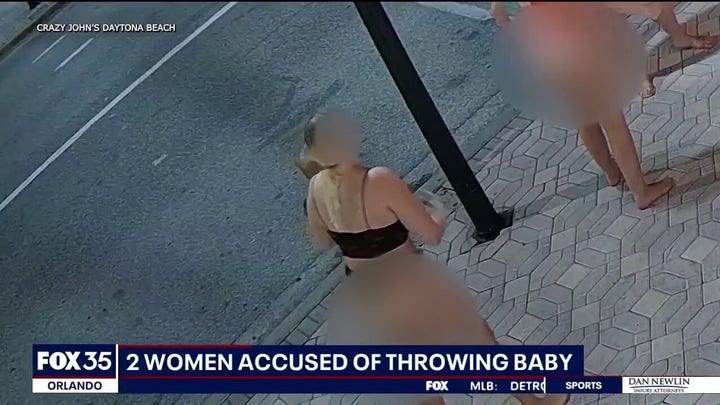 Florida surveillance video shows confrontation after 2 woman allegedly tossed baby 'like a toy' while drunk