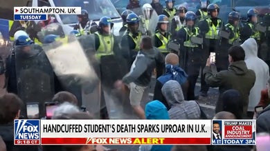 Handcuffed student's death sparks uproar in UK