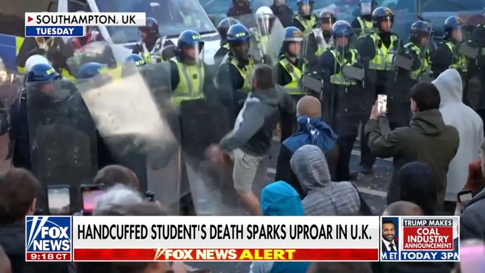 Handcuffed student's death sparks uproar in UK