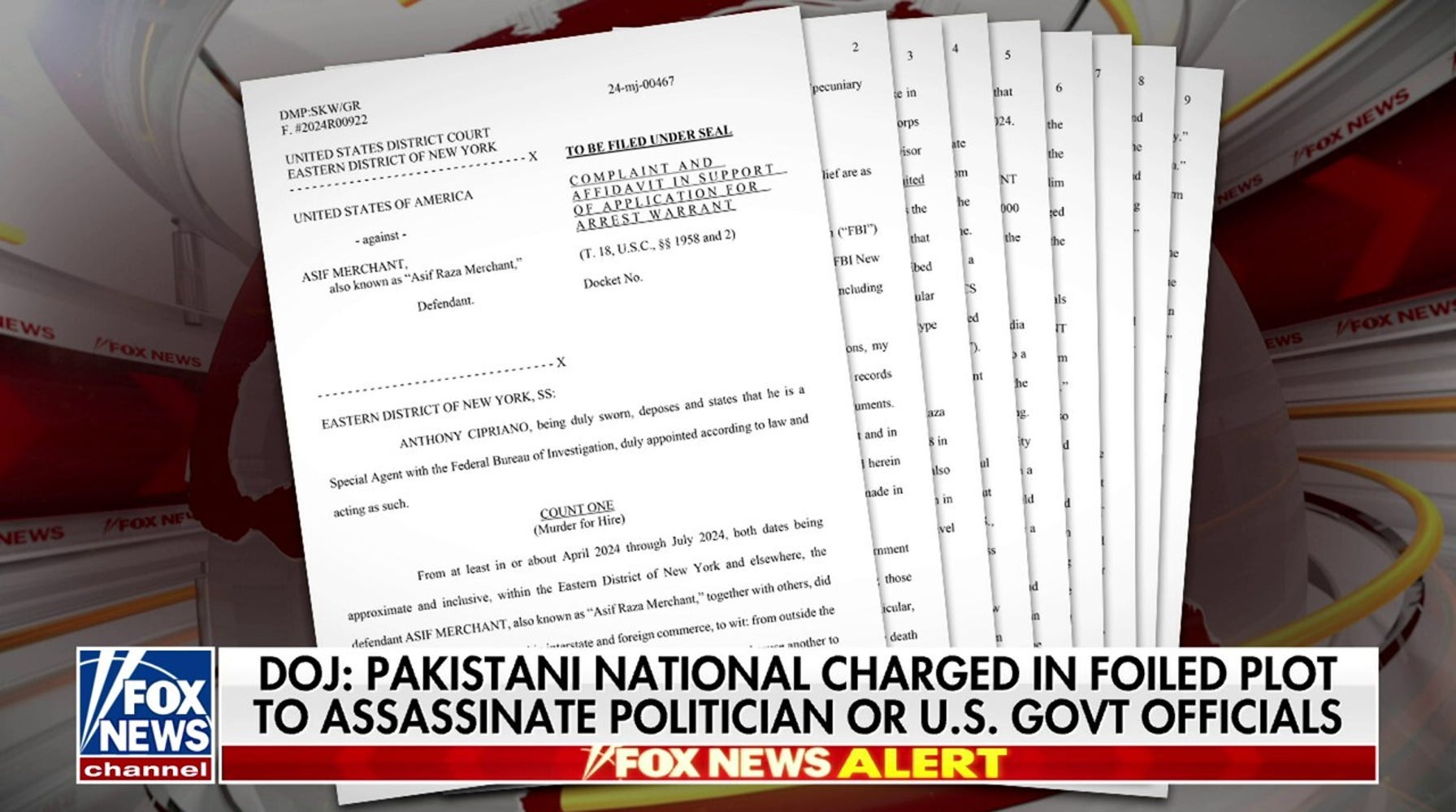 A Pakistani National with Links to Iran Charged in Foiled Plot to Assassinate US Officials