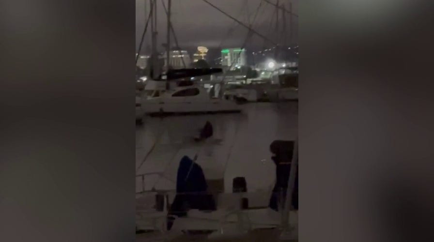 Suspected pirates caught on video footage attempting to rob a yacht