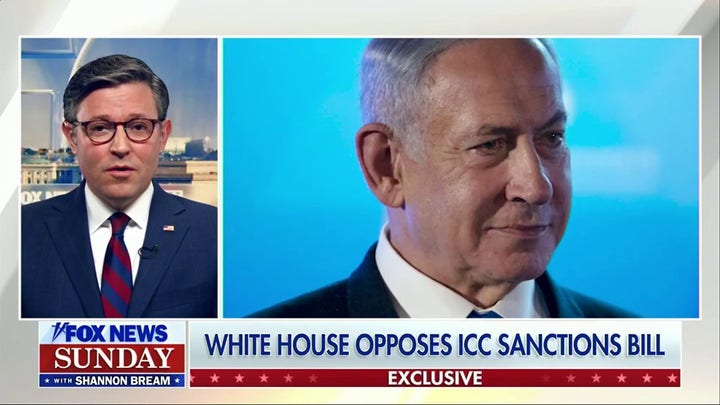 Mike Johnson: If we have to sanction the ICC as just Republicans, we will