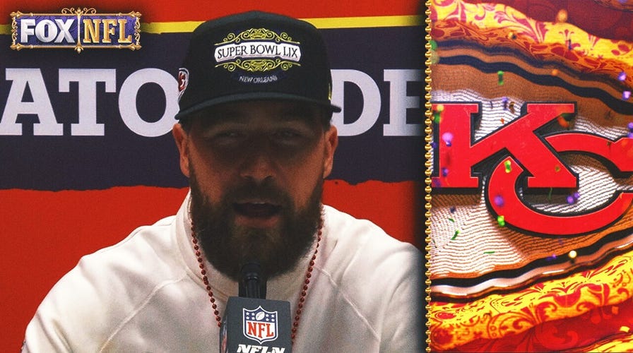 Travis Kelce on Taylor Swift's dads' Super Bowl allegiance: 'He'll be wearing red' | Super Bowl LIX Opening Night
