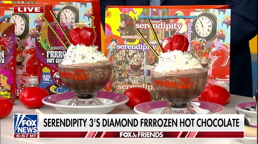 Serendipity 3 serving chocolate and diamonds on Valentine's Day