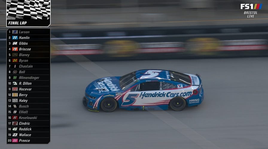 FINAL LAPS: Kyle Larson takes checkered flag at Food City 500 | NASCAR on FOX