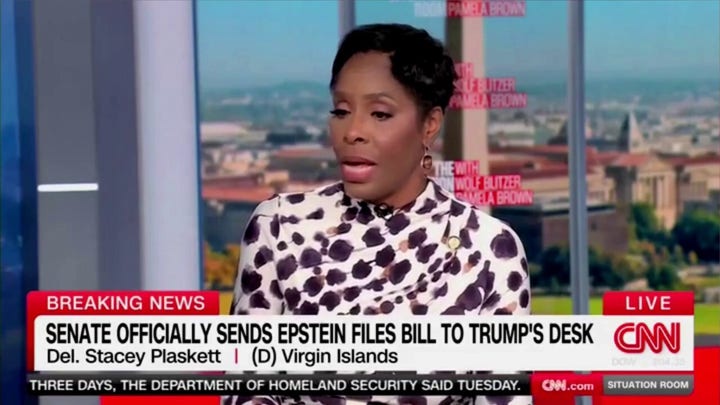 Plaskett justifies text exchange with Epstein, says 'you get information from people where you can'