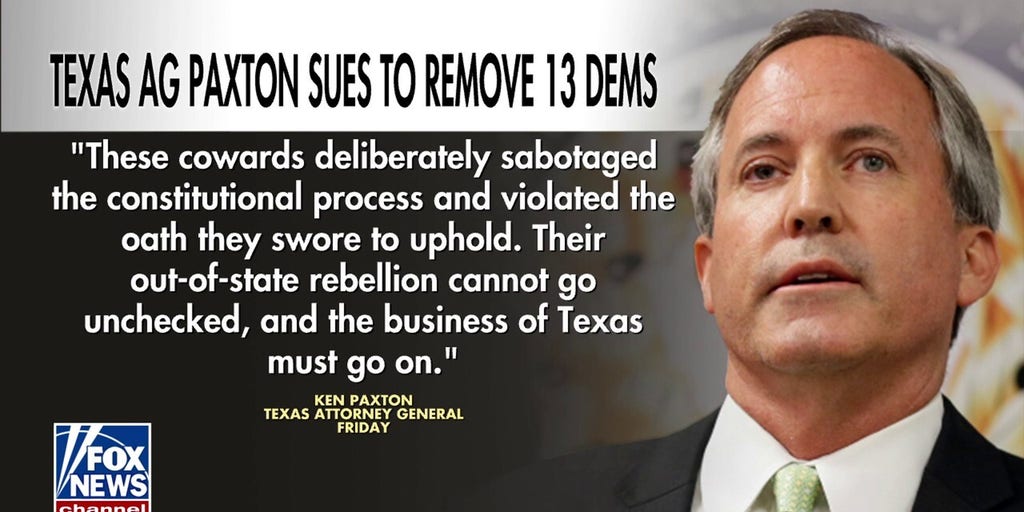 Texas AG Ken Paxton sues to remove 13 Democrats who skipped redistricting vote
