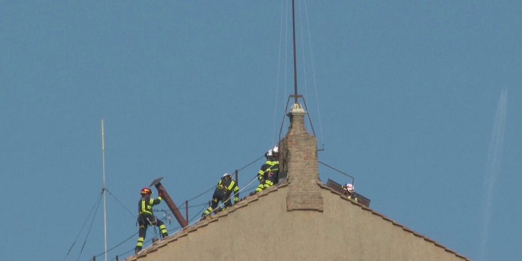 Chimney installed on Sistine Chapel ahead of Vatican conclave